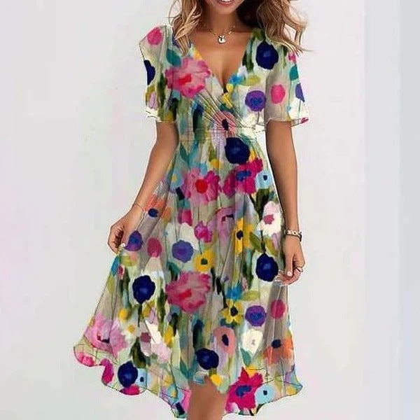 Leichtes und Elegantes Sommerkleid für Damen – Fließender Stoff, Größe S–XXL Perfekt für Urlaub, Events & Freizeit