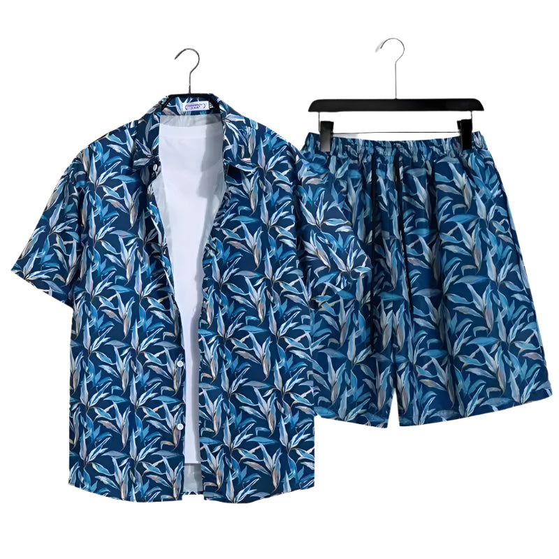 Sommer-Outfit-Set für Männer – Hemd & Shorts – Leicht, Atmungsaktiv & Modisch – Größe S–XXL – Perfekt für Urlaub, Freizeit & Alltag