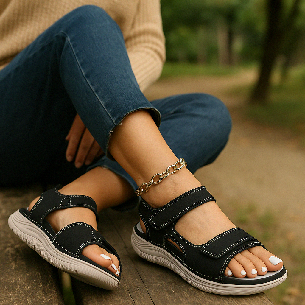 Orthopädische Damensandalen für Schmerzlinderung – Bequem& Rutschfest – Größe 36–43 für Fußgesundheit