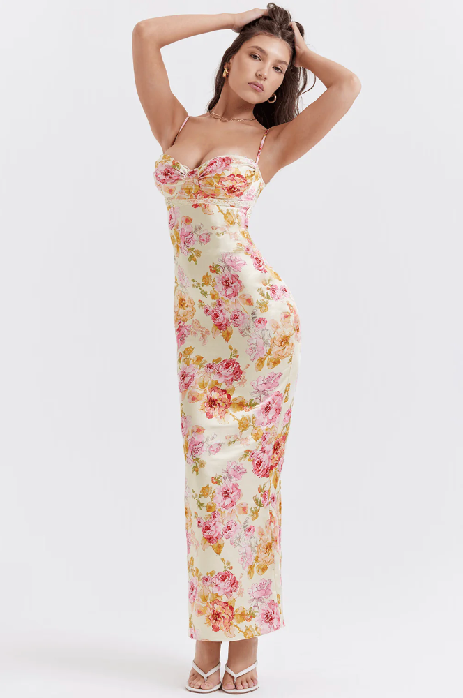 Damen Sommerkleid mit Blumenmuster – Charming Floral Dress – Leicht & Elegant – Größe XS–XL – Für Alltag & Urlaub