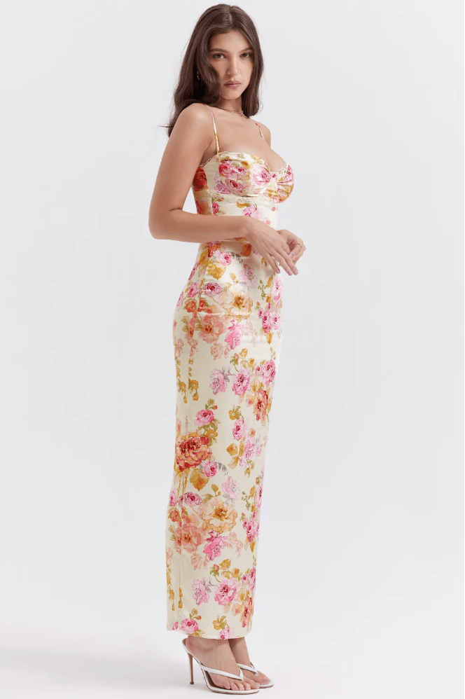 Damen Sommerkleid mit Blumenmuster – Charming Floral Dress – Leicht & Elegant – Größe XS–XL – Für Alltag & Urlaub