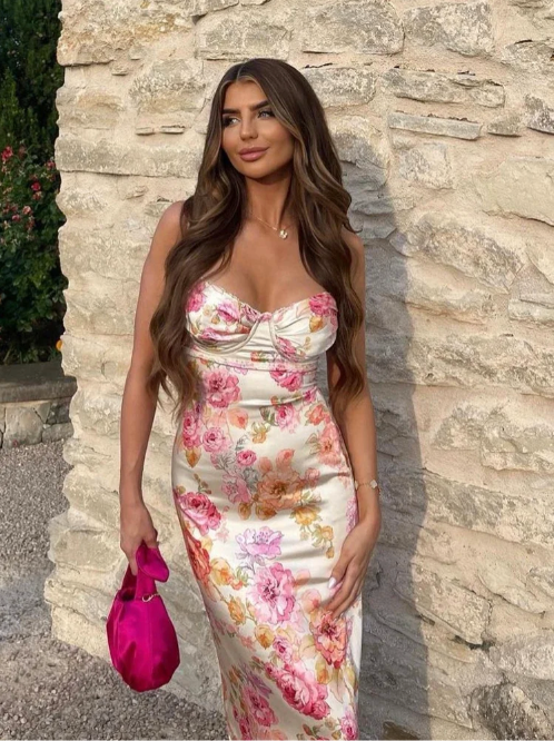 Damen Sommerkleid mit Blumenmuster – Charming Floral Dress – Leicht & Elegant – Größe XS–XL – Für Alltag & Urlaub