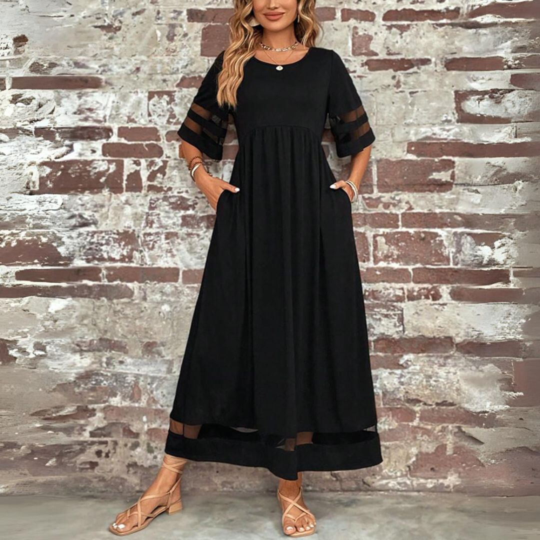 Elegantes Damen Maxikleid – Fließender Stoff, Bodenlang & Leicht – Größe S–3XL – Ideal für Sommer, Hochzeit & Events