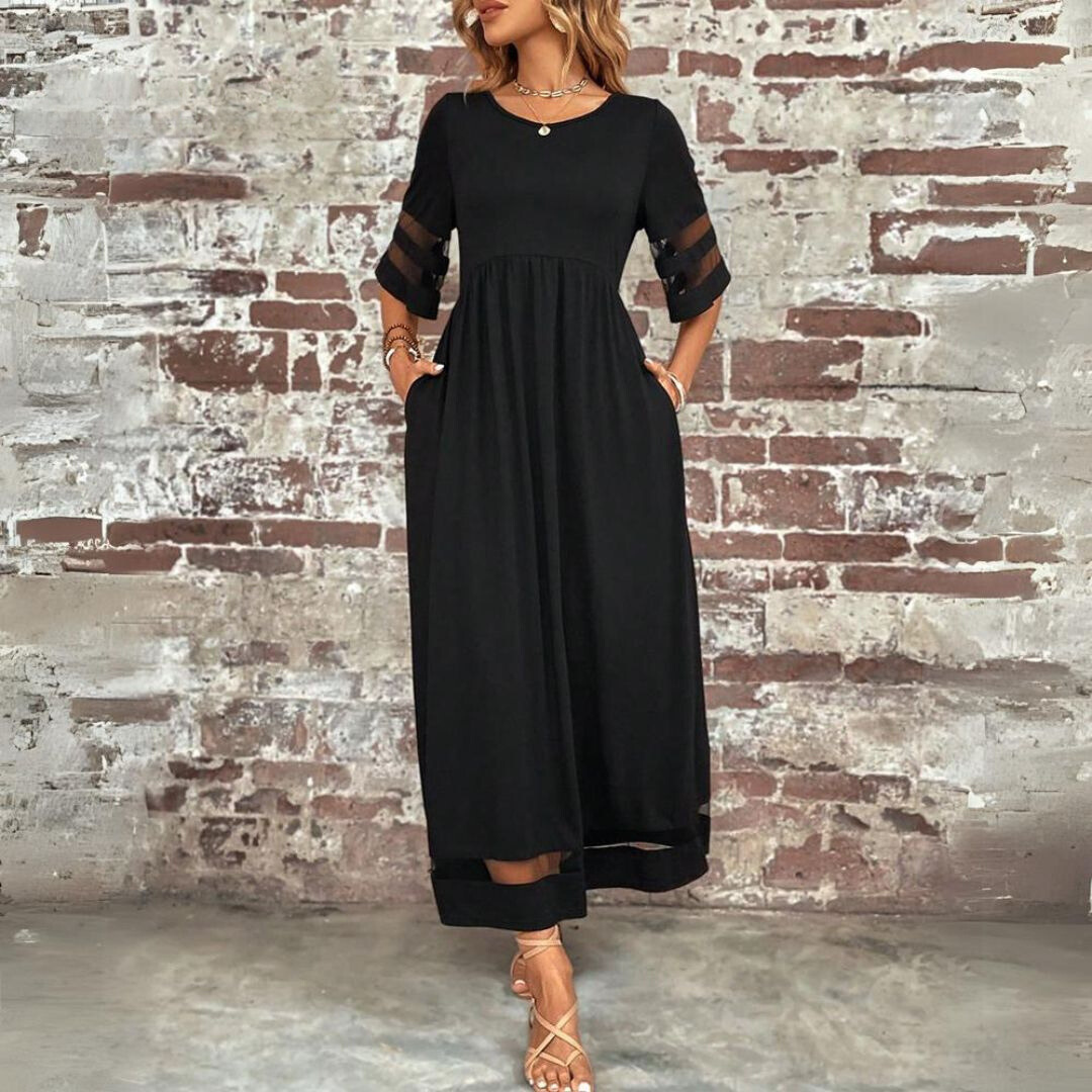 Elegantes Damen Maxikleid – Fließender Stoff, Bodenlang & Leicht – Größe S–3XL – Ideal für Sommer, Hochzeit & Events