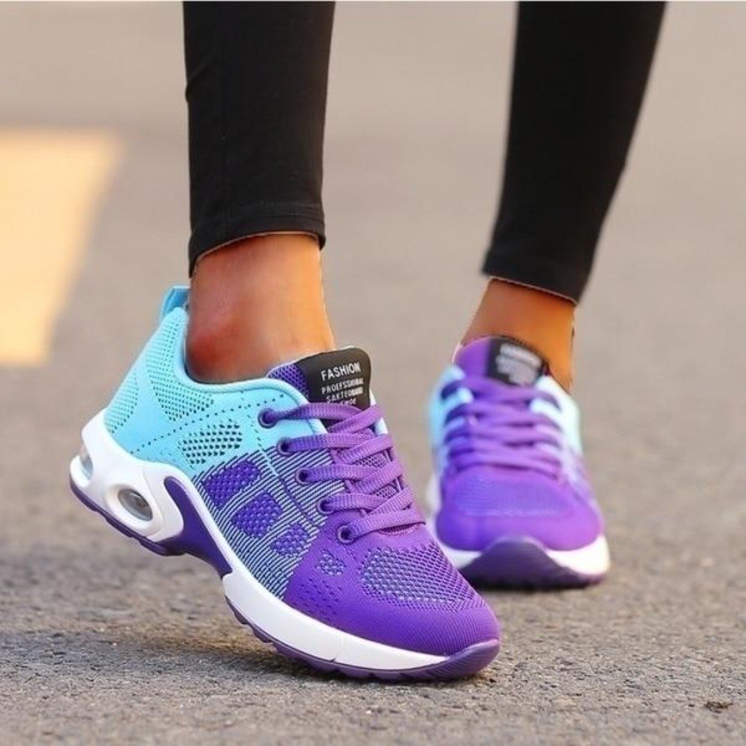 Orthopädische Schuhe Damen – Bequeme Alltagsschuhe mit Fußbett & Dämpfung – Größe 36–42 – Rosa/Blau, Schwarz, Blau/Lila, Grau/Rosa, Lila, Rot
