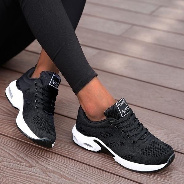 Orthopädische Schuhe Damen – Bequeme Alltagsschuhe mit Fußbett & Dämpfung – Größe 36–42 – Rosa/Blau, Schwarz, Blau/Lila, Grau/Rosa, Lila, Rot