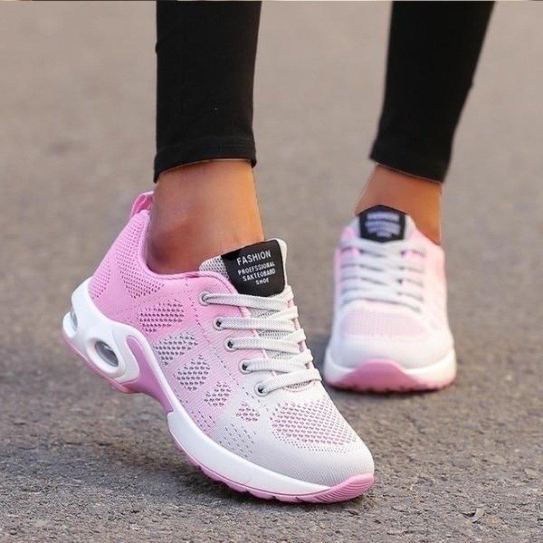 Orthopädische Schuhe Damen – Bequeme Alltagsschuhe mit Fußbett & Dämpfung – Größe 36–42 – Rosa/Blau, Schwarz, Blau/Lila, Grau/Rosa, Lila, Rot