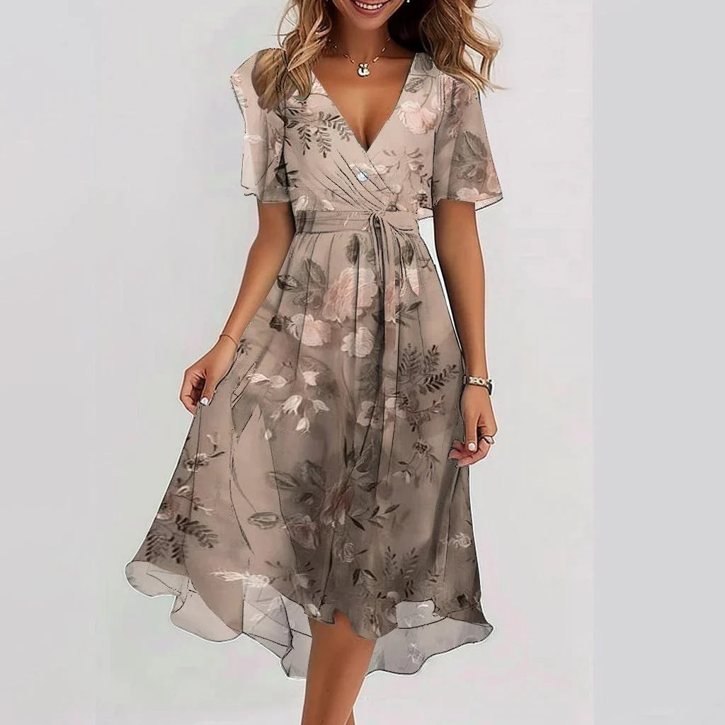 Leichtes und Elegantes Sommerkleid für Damen – Fließender Stoff, Größe S–XXL Perfekt für Urlaub, Events & Freizeit