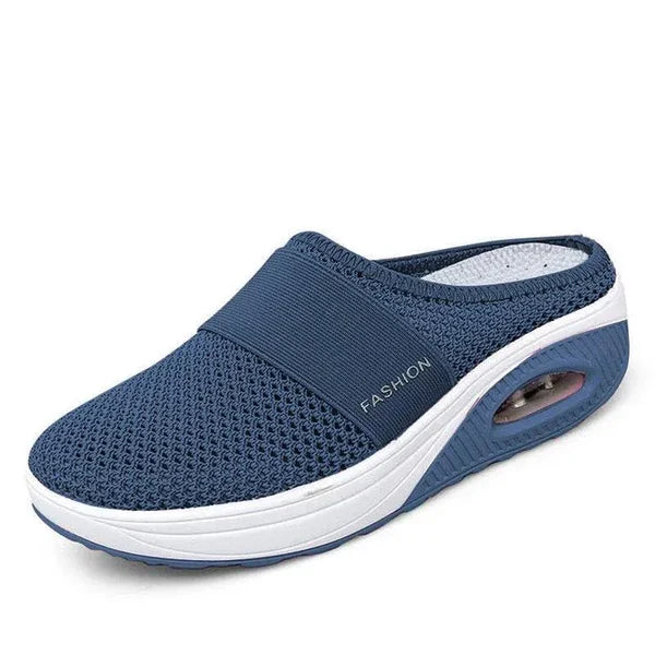 Orthopädische Damenhausschuhe mit Luftpolster – Atmungsaktiv & Rutschfest – Bequemes Fußbett – Beige – Größe 36–42