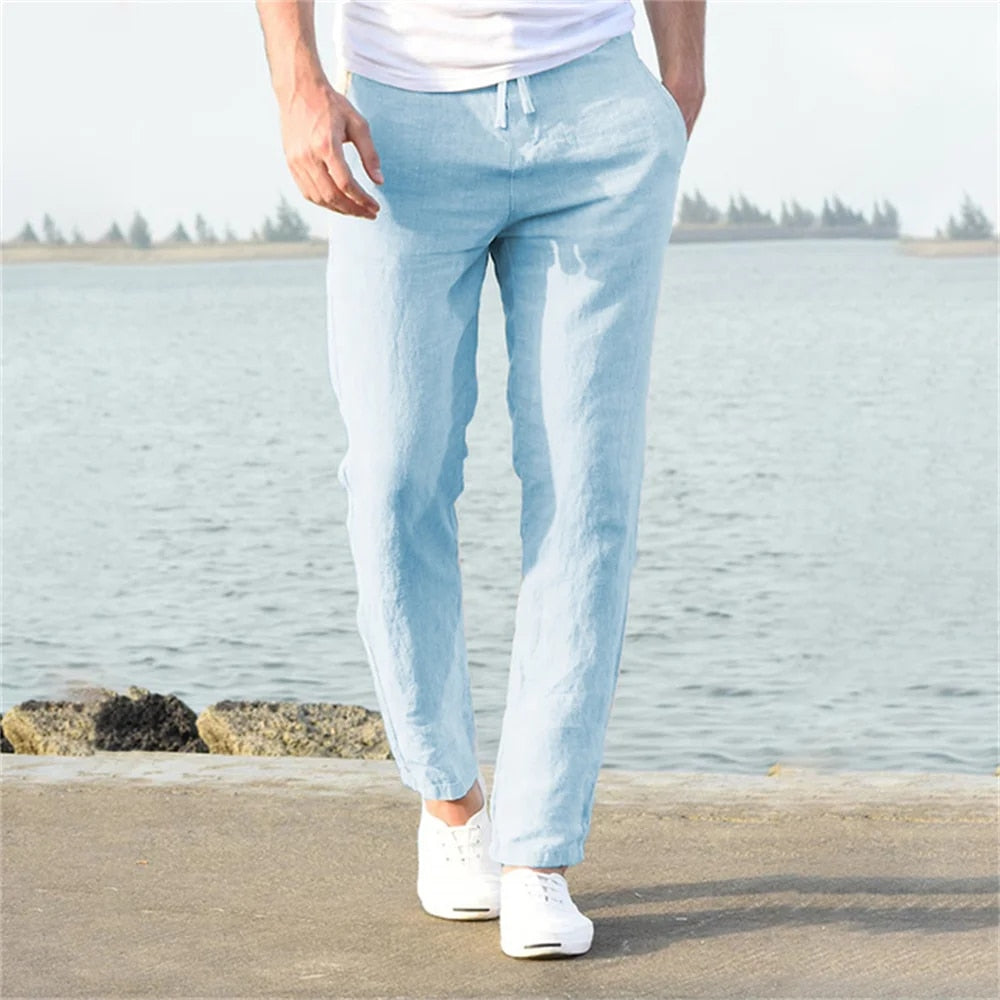 Leichte Herren Leinenhose – Casual & Komfortabel – Atmungsaktiv, Sommer, Größe M–XXL