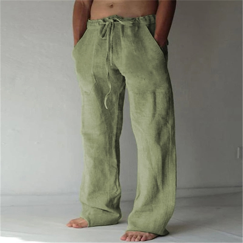 Lässige Herren Leinenhose – Leicht, Atmungsaktiv & Bequem – Sommerhose für Freizeit & Urlaub – Größe S–XXL