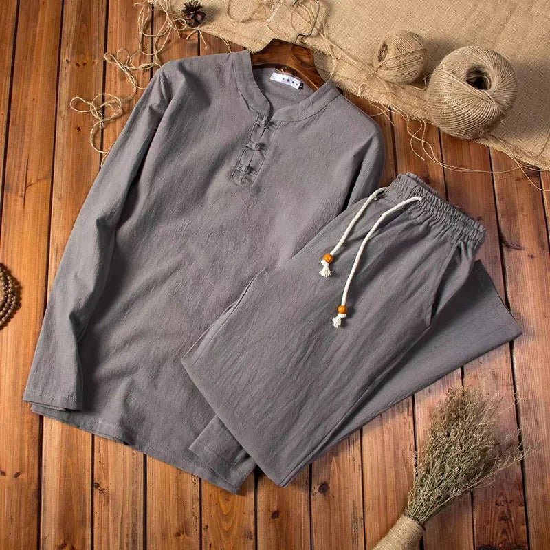 Herren Sommer Set aus Leinen – 2-teilig: Leinenhemd & Leinenhose – Leicht, Atmungsaktiv & Elegant – Größe S–XXL