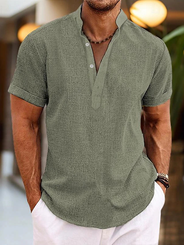 Herren Poloshirt mit V-Ausschnitt – Hochwertig & Bequem – Kurzarm Shirt für Freizeit & Alltag – Größe M–XXL