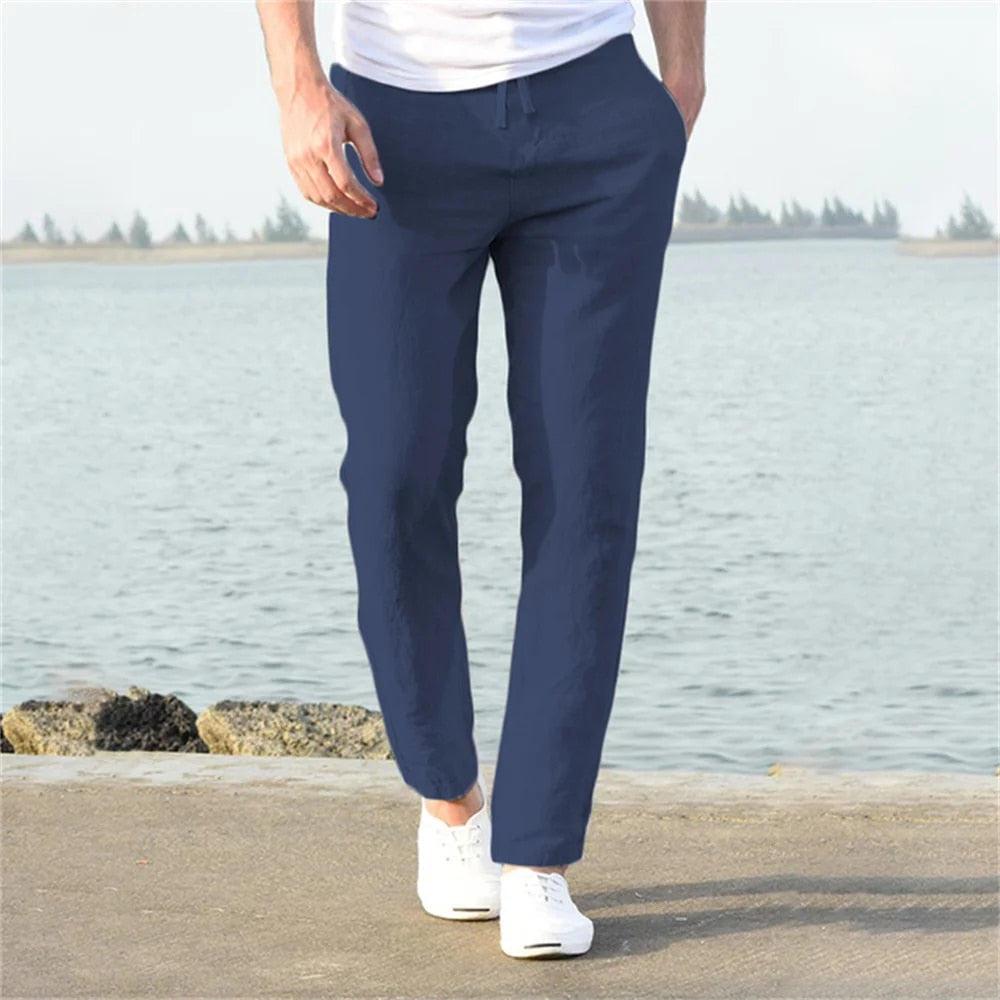 Leichte Herren Leinenhose – Casual & Komfortabel – Atmungsaktiv, Sommer, Größe M–XXL