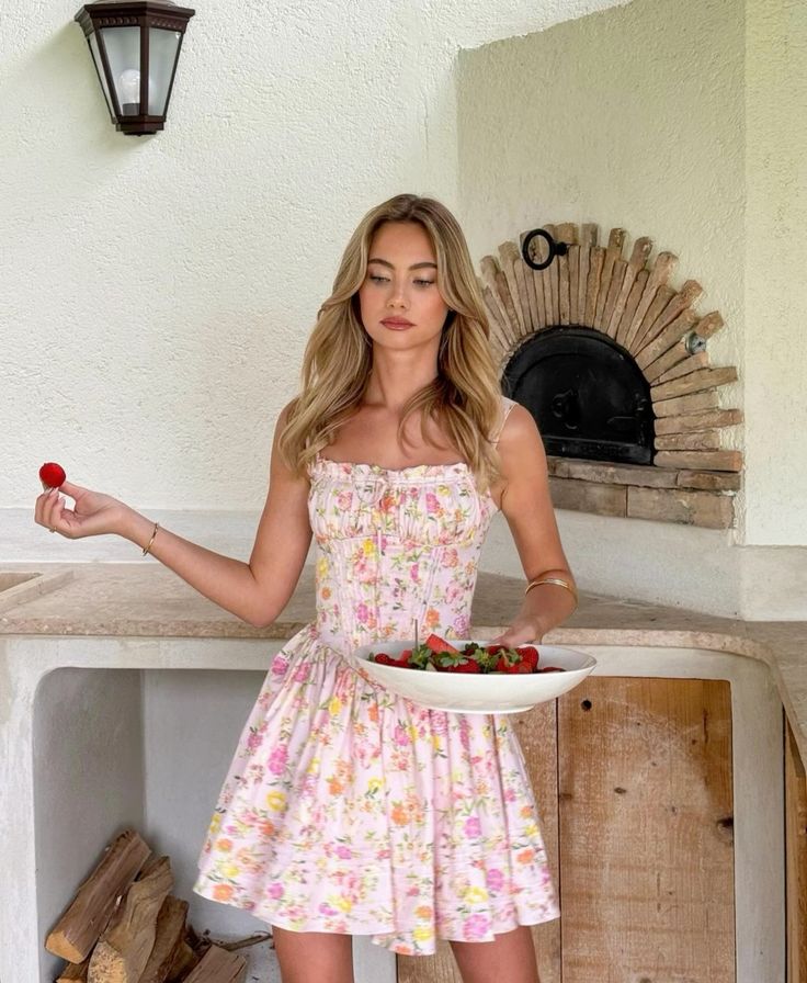 Damenkleid Sommerkleid Mini – Blumenmuster Korsett-Stil – Pink – Größe S bis XL – Elegant & Figurbetont