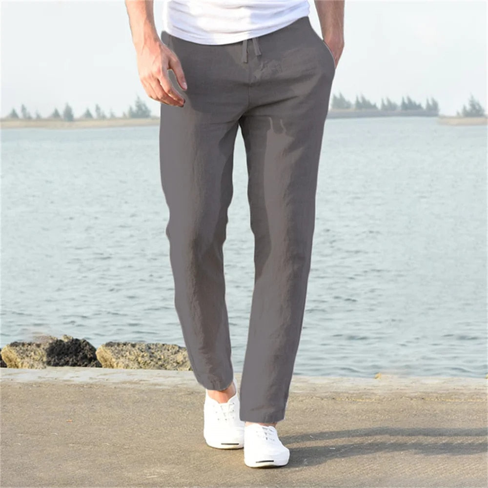 Leichte Herren Leinenhose – Casual & Komfortabel – Atmungsaktiv, Sommer, Größe M–XXL