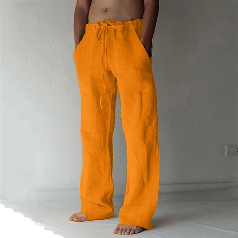 Lässige Herren Leinenhose – Leicht, Atmungsaktiv & Bequem – Sommerhose für Freizeit & Urlaub – Größe S–XXL