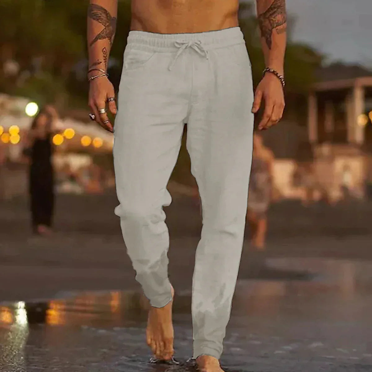 Herren Leinenhose – Komfortabel, Lässig, Atmungsaktiv – Leichtes Material, Verschiedene Farben – Größe S–XXL