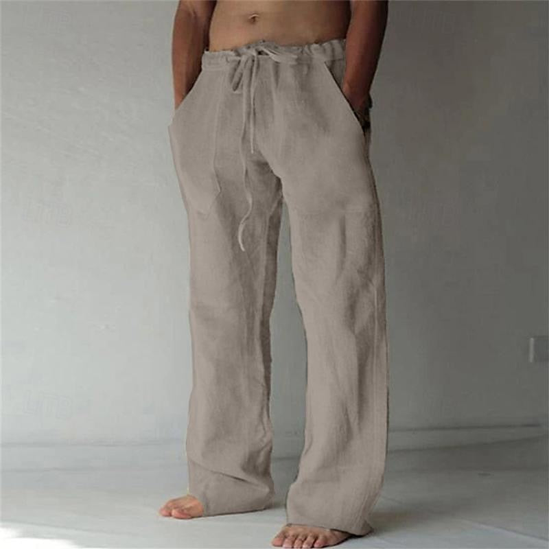 Lässige Herren Leinenhose – Leicht, Atmungsaktiv & Bequem – Sommerhose für Freizeit & Urlaub – Größe S–XXL