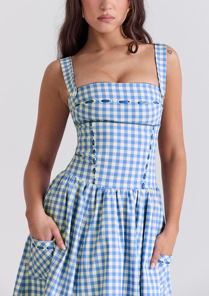 Ärmelloses Damen Sommerkleid – Leichtes Midi-Sundress für Alltag & Urlaub – Größe S–L – Luftig & Bequem