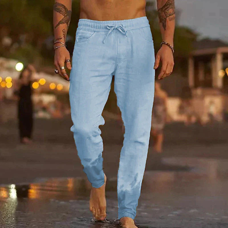 Herren Leinenhose – Komfortabel, Lässig, Atmungsaktiv – Leichtes Material, Verschiedene Farben – Größe S–XXL