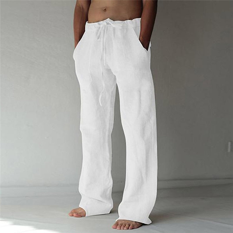 Lässige Herren Leinenhose – Leicht, Atmungsaktiv & Bequem – Sommerhose für Freizeit & Urlaub – Größe S–XXL