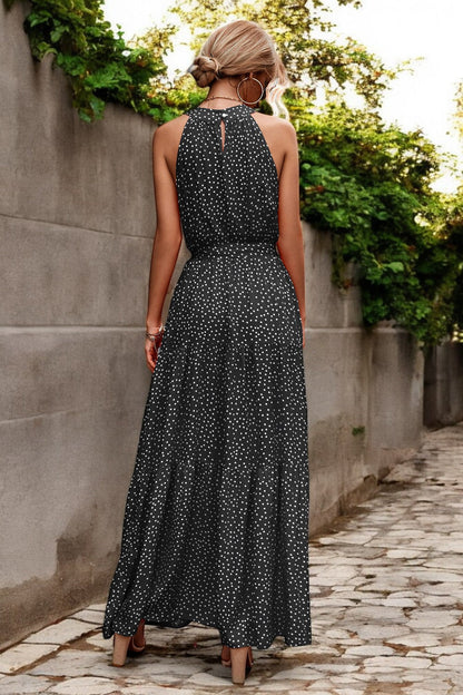 Damen Maxikleid mit Muster & Taillengürtel – Sommerkleid Lang & Luftig – Größe S–XL – Elegant & Bequem