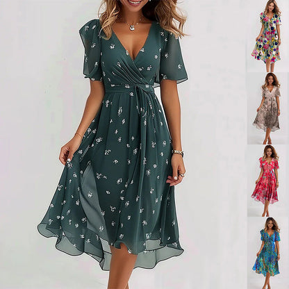 Leichtes und Elegantes Sommerkleid für Damen – Fließender Stoff, Größe S–XXL  Perfekt für Urlaub, Events & Freizeit