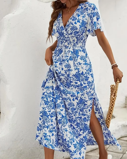 Chic & Lässiges Blumenmuster Kleid – Leichter Stoff, Perfekt für Sonnige Tage – Größe S–XL – Ideal für Sommer, Urlaub & Alltag