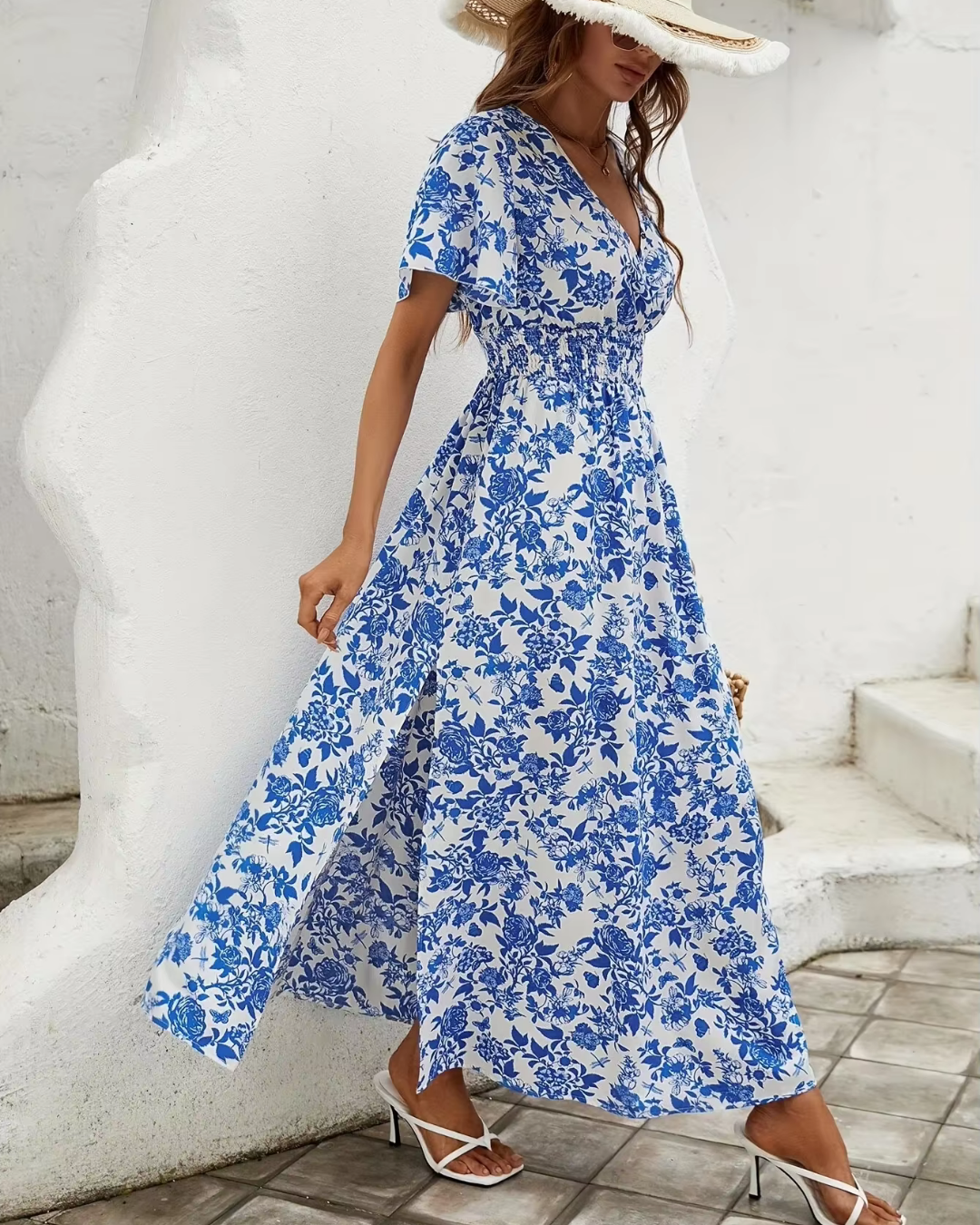 Chic & Lässiges Blumenmuster Kleid – Leichter Stoff, Perfekt für Sonnige Tage – Größe S–XL – Ideal für Sommer, Urlaub & Alltag