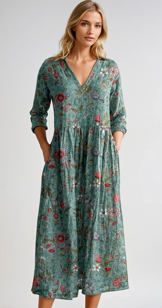 Luftiges Sommerkleid für Damen – Leichter Stoff, Fließender Schnitt – Größe S–3XL – Perfekt für Sommer, Urlaub & Freizeit