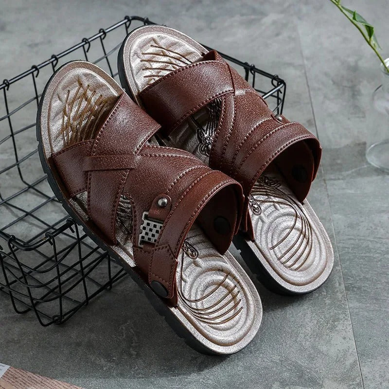Bequeme Herren Sandalen mit Schnalle – Verstellbar, Rutschfest & Komfortabel – Größe 40–47 – Ideal für Sommer, Freizeit & Urlaub