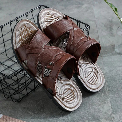 Bequeme Herren Sandalen mit Schnalle – Verstellbar, Rutschfest & Komfortabel – Größe 40–47 – Ideal für Sommer, Freizeit & Urlaub