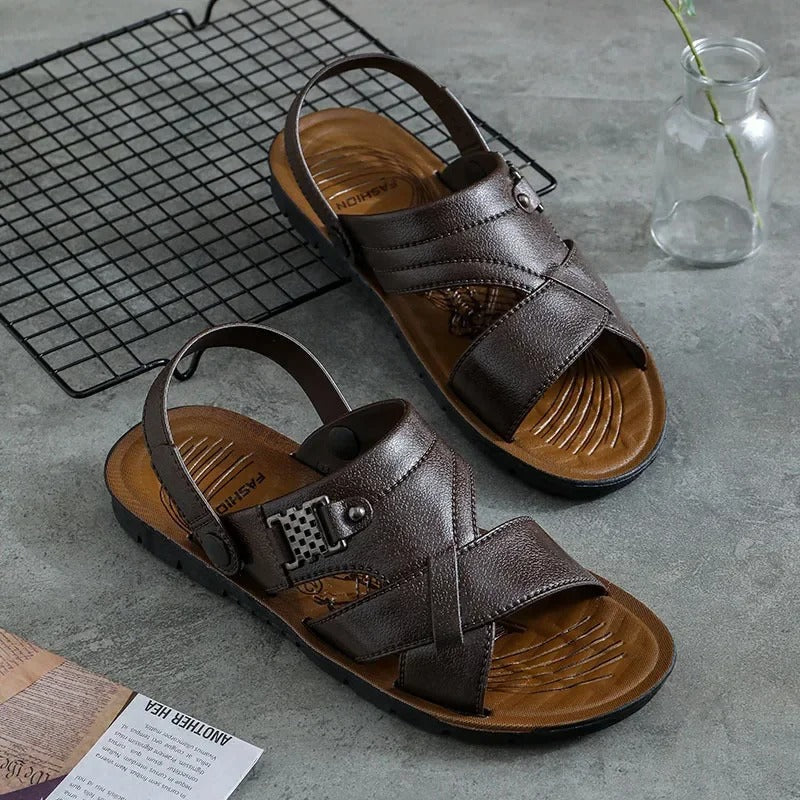 Bequeme Herren Sandalen mit Schnalle – Verstellbar, Rutschfest & Komfortabel – Größe 40–47 – Ideal für Sommer, Freizeit & Urlaub