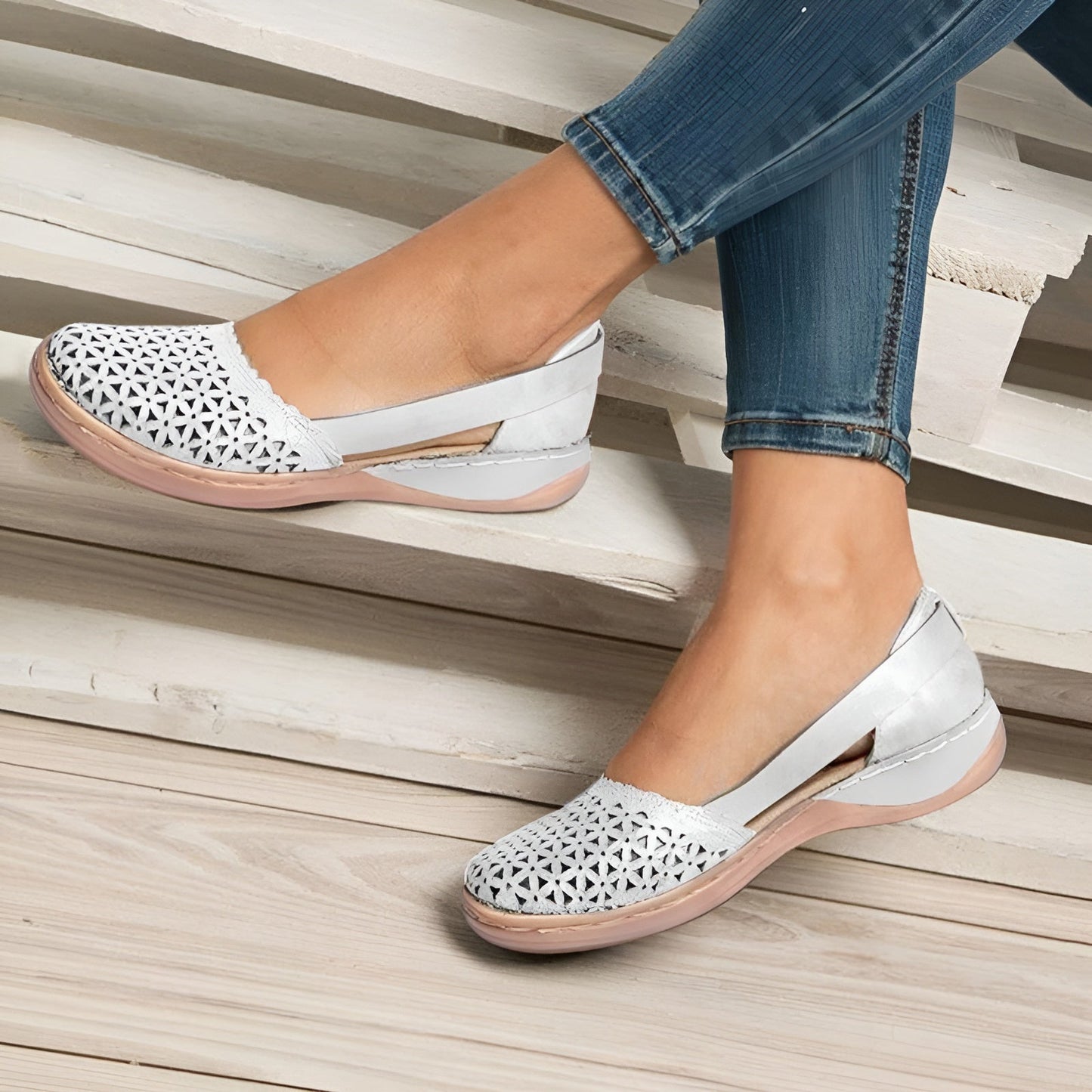 Bequeme orthopädische Damenschuhe – Alltagsschuhe mit Fußbett & Dämpfung – Leicht, Rutschfest, Größen 36–42
