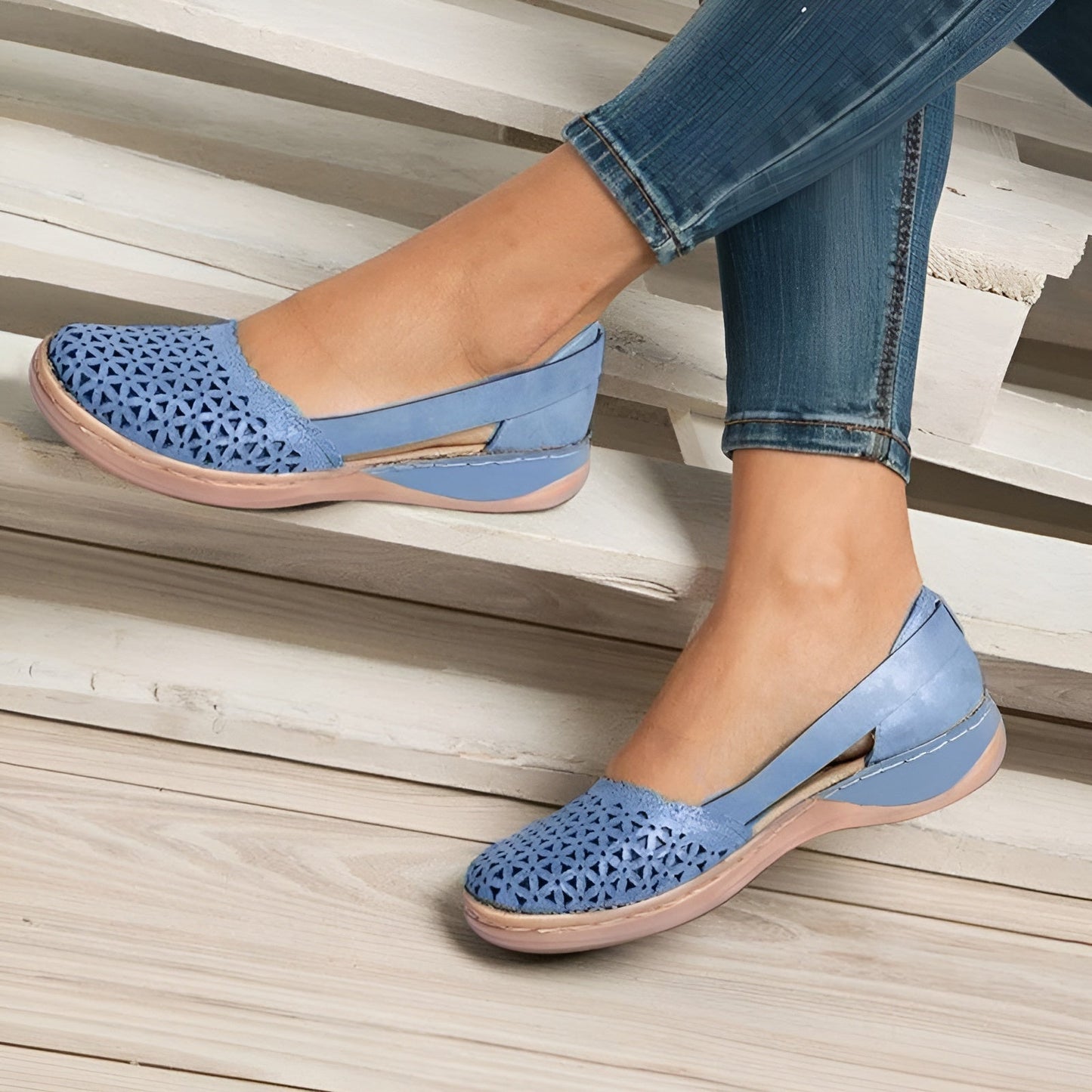 Bequeme orthopädische Damenschuhe – Alltagsschuhe mit Fußbett & Dämpfung – Leicht, Rutschfest, Größen 36–42