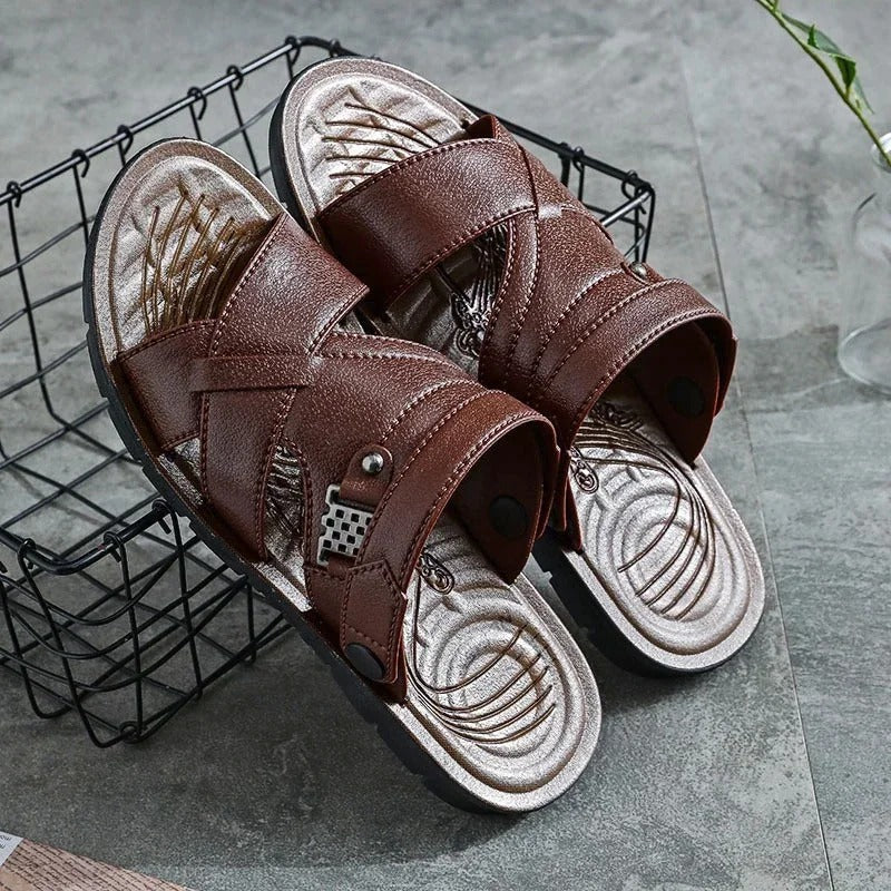 Bequeme Herren Sandalen mit Schnalle – Verstellbar, Rutschfest & Komfortabel – Größe 40–47 – Ideal für Sommer, Freizeit & Urlaub