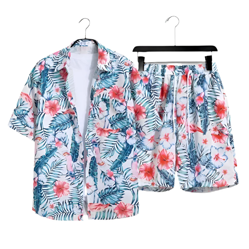 Sommer-Outfit-Set für Männer – Hemd & Shorts – Leicht, Atmungsaktiv & Modisch – Größe S–XXL – Perfekt für Urlaub, Freizeit & Alltag