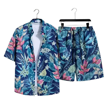 Sommer-Outfit-Set für Männer – Hemd & Shorts – Leicht, Atmungsaktiv & Modisch – Größe S–XXL – Perfekt für Urlaub, Freizeit & Alltag