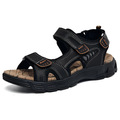 Orthopädische Herren Ledersandalen – Bequem, Rutschfest & Ergonomisch – Echtleder mit Fußbett – Größen 40–46