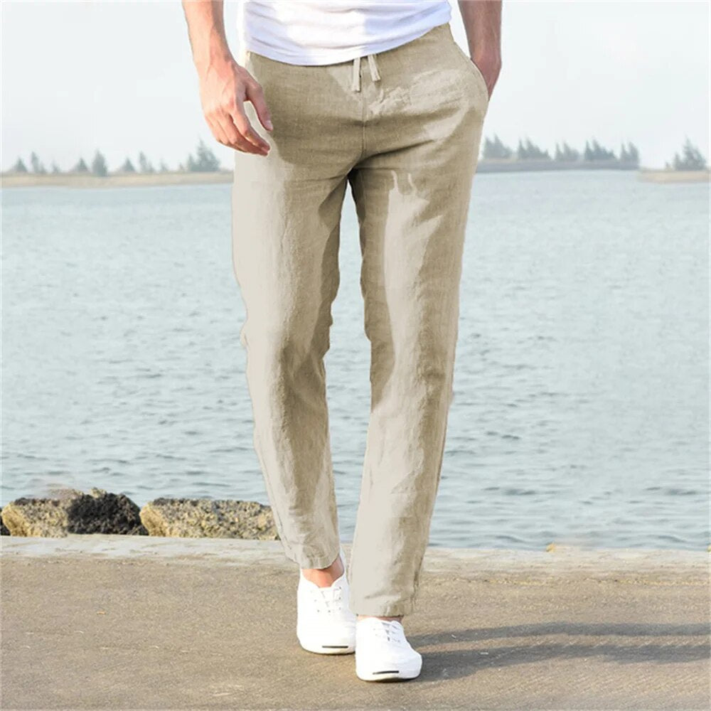 Leichte Herren Leinenhose – Casual & Komfortabel – Atmungsaktiv, Sommer, Größe M–XXL