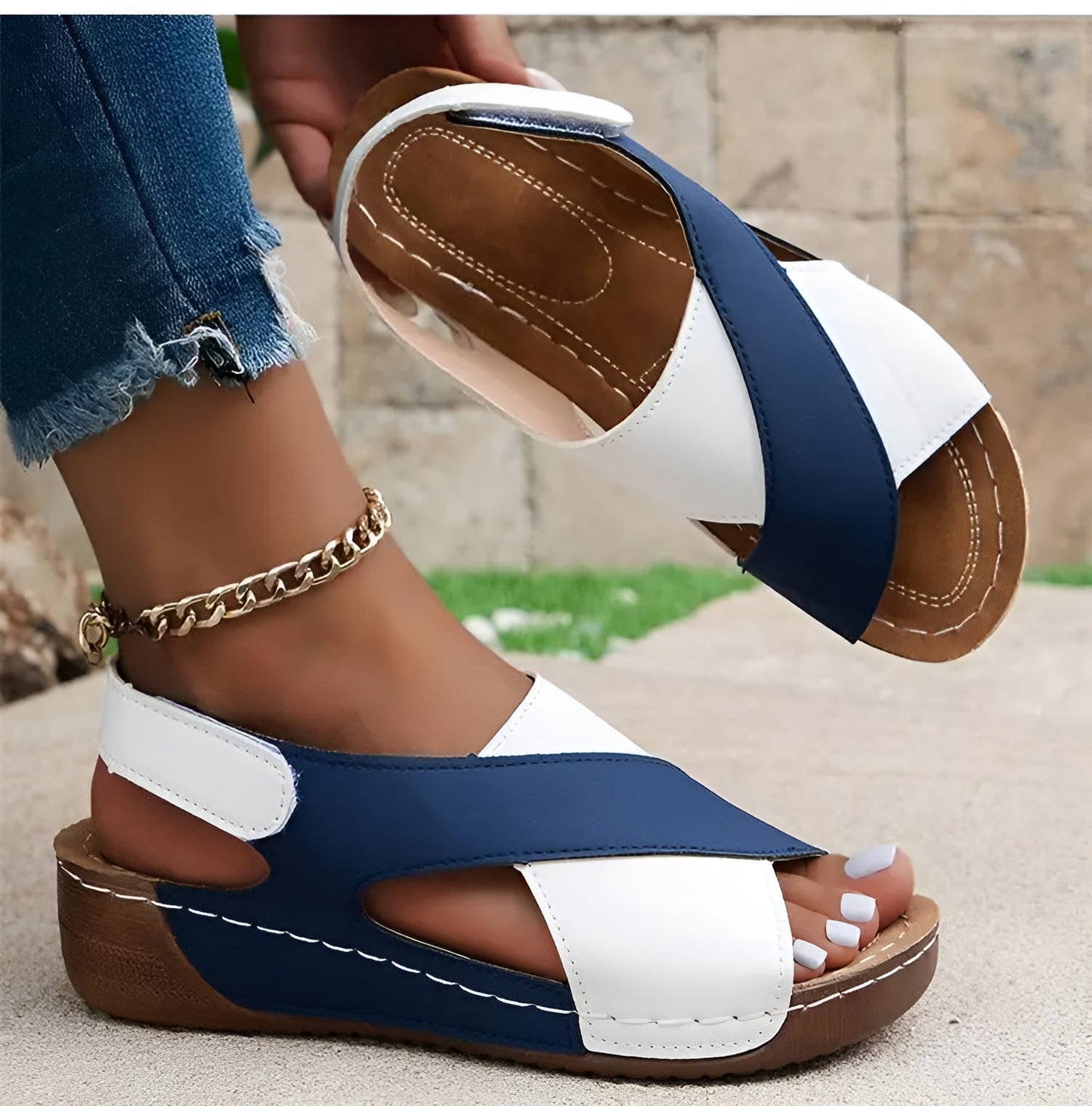 Orthopädische Damen-Sandalen – Bequeme Sommerschuhe mit Fußbett & Dämpfung – Stilvoll, rutschfest, atmungsaktiv – Größen 36–43