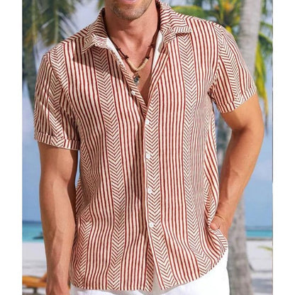 Herren Kurzarmhemd – Retro Look & Lässig – Sommerhemd mit Vintage-Style – Stylisch & Bequem – Größe S–XXL