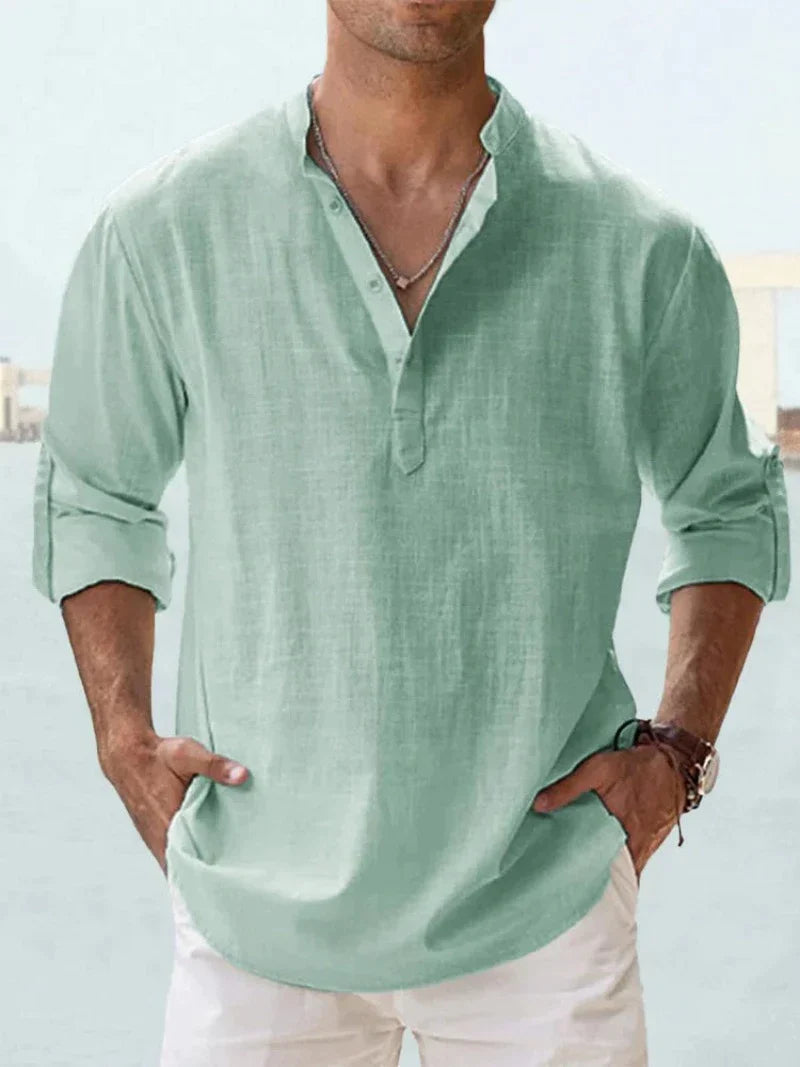 Herren Sommerhemd – Leichter Stoff, Modischer Schnitt – Größe S–5XL – Perfekt für Sommer, Urlaub & Freizeit