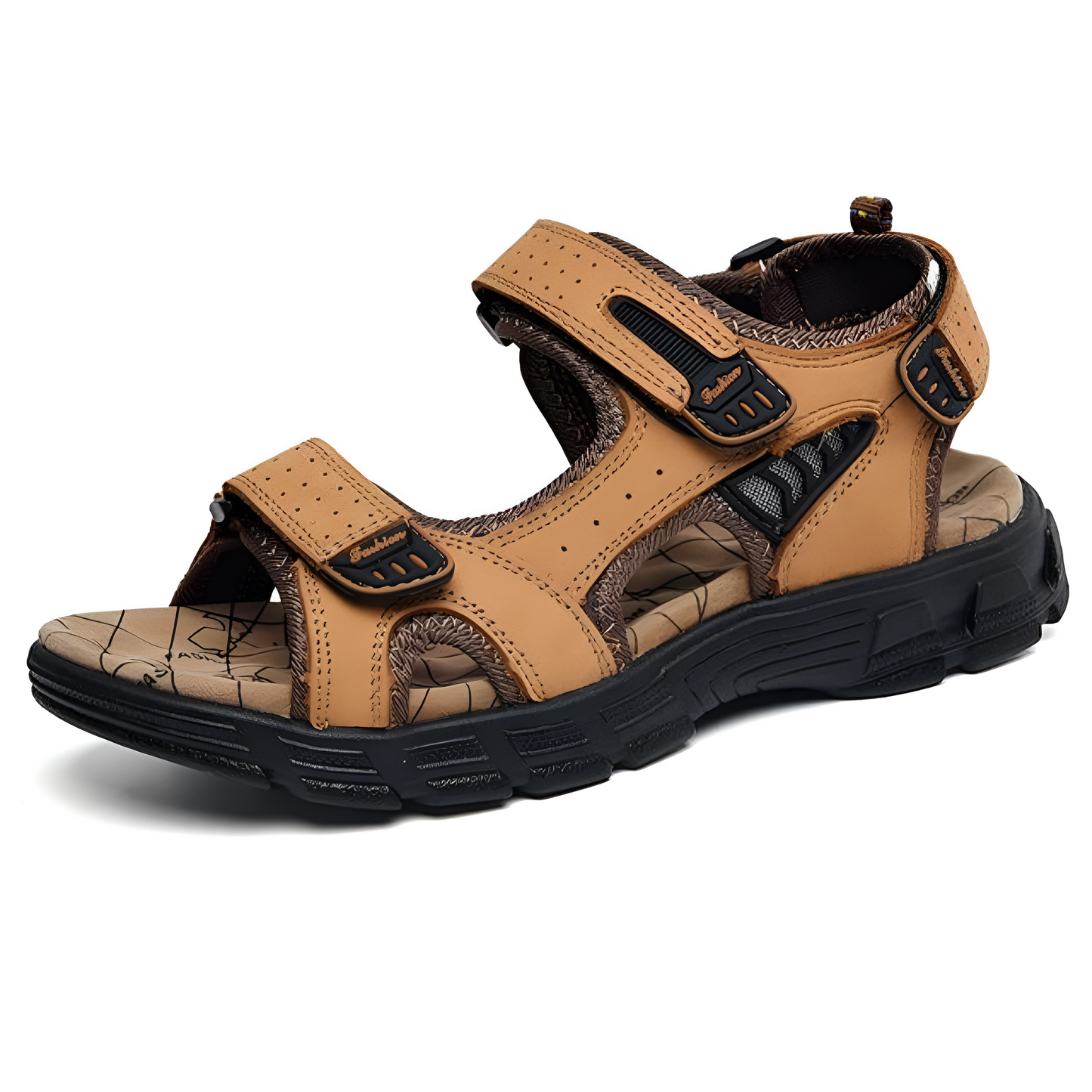 Orthopädische Herren Ledersandalen – Bequem, Rutschfest & Ergonomisch – Echtleder mit Fußbett – Größen 40–46