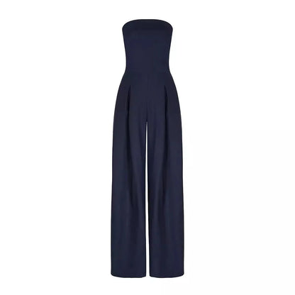 Schulterfreier Jumpsuit - Schwarz - Damen - Elegant - Größe M