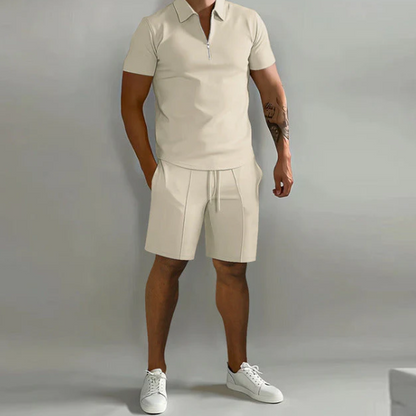 Herren 2-teiliges Set – Kurzarmshirt & Shorts – Bequem, Stylisch & Atmungsaktiv – Perfekt für Sommer & Urlaub – Größe S–XXL