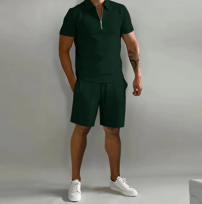 Herren 2-teiliges Set – Kurzarmshirt & Shorts – Bequem, Stylisch & Atmungsaktiv – Perfekt für Sommer & Urlaub – Größe S–XXL