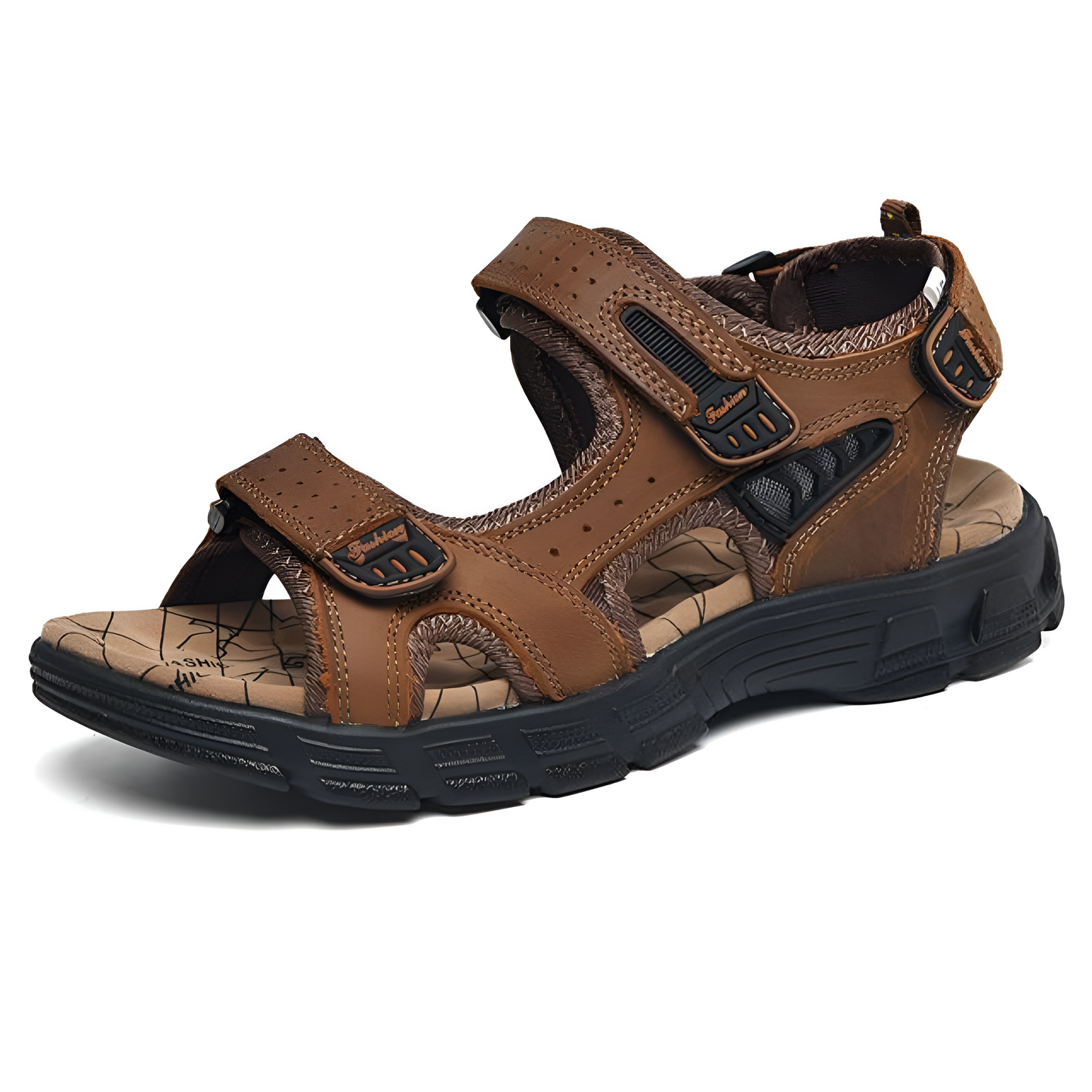 Orthopädische Herren Ledersandalen – Bequem, Rutschfest & Ergonomisch – Echtleder mit Fußbett – Größen 40–46