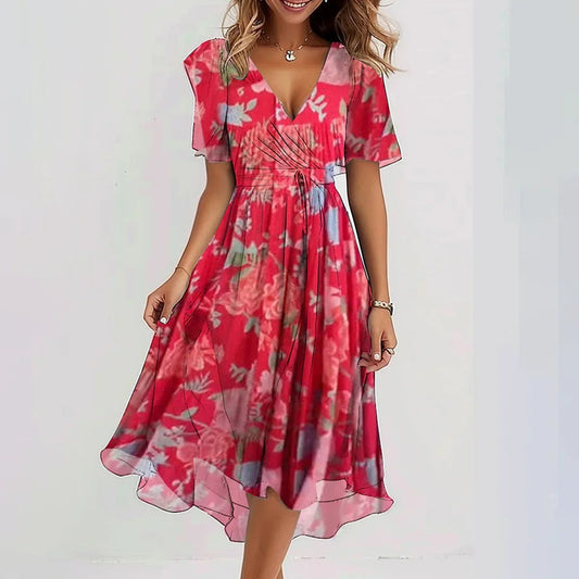 Leichtes und Elegantes Sommerkleid für Damen – Fließender Stoff, Größe S–XXL  Perfekt für Urlaub, Events & Freizeit